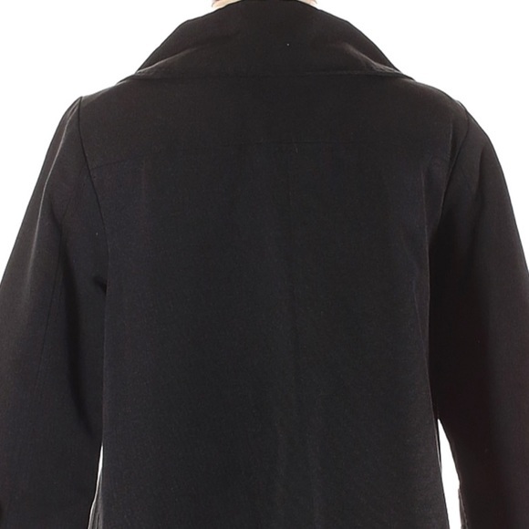 Worthington size S black Vintage button up 3/4 sleeve A-line dress coat jacket - Picture 10 of 16
